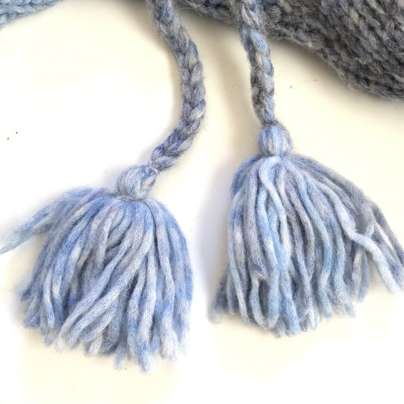 LoveShackFancy Blossom Sweatpants Pants Joggers Womens Large Blue Wool Alpaca - Picture 7 of 12